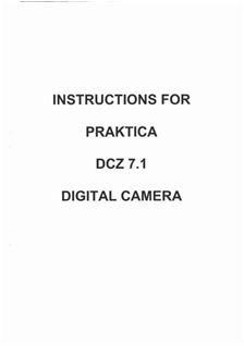 Praktica (VEB) DCZ 7.1 manual. Camera Instructions.